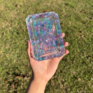 Dried Flower Resin Soap Dish Tray
